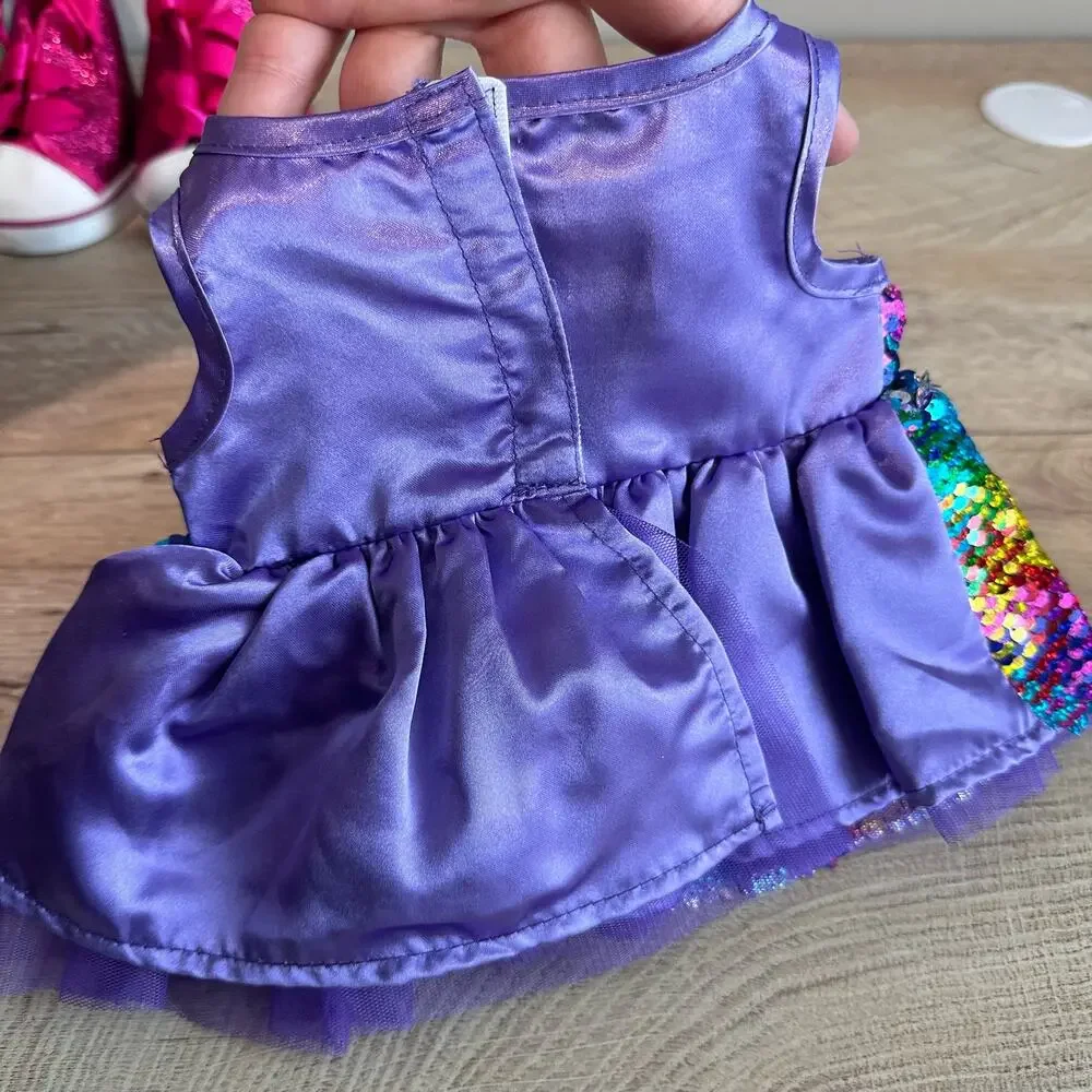 Build a Bear Rainbow Leopard Print Bear 16